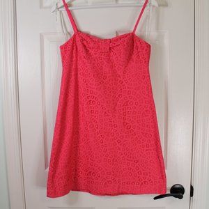 Lilly Pulitzer Karina Pink Paisley Lace Mini Dress Size 2